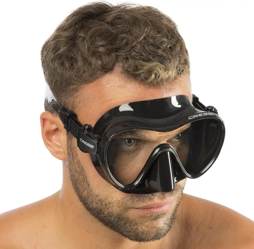 Vista 8 de Cressi F1 y kits de máscara y tubo de esnórquel Supernova Dry, Negro/Negro