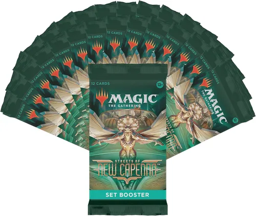 Vista 3 de Magic The Gathering Streets of New Capenna Set Booster Box 30 paquetes + 1 caja de decoración (361 cartas mágicas)