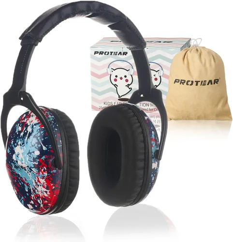 Vista 17 de Auriculares con cancelación de ruido para niños, protección auditiva NRR de 25dB, reducción de ruido, a prueba de sonido para niños, orejeras