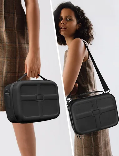 Vista 6 de Switch Case for Nintendo Switch and Switch OLED Model, Portable Full Protection Hard Carrying Storage Travel Bag fits Switch Console Pro Controller