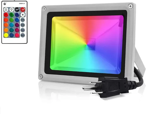 Vista 8 de Z Luces de inundación LED equivalentes a 150 W que cambian de color, iluminación subida RGB de varios colores con control remoto, luces de escenario