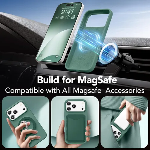 Vista 457 de GONEZ Funda magnética para iPhone 14, compatible con Magsafe, con protector de pantalla + protector de cámara, forro de microfibra antiarañazos
