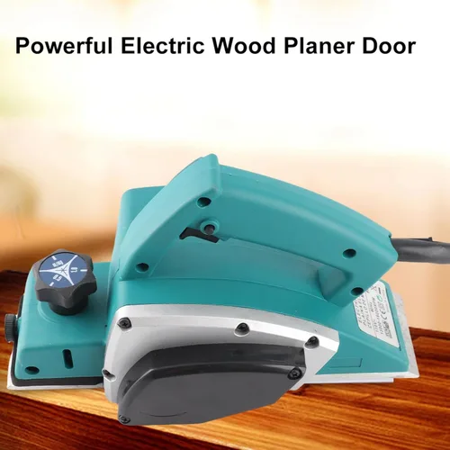 Vista 5 de Cepilladora de madera eléctrica de mano, 16000 rpm cepilladora manual con profundidad de cepillado ajustable para carpintería chaflán uso doméstico
