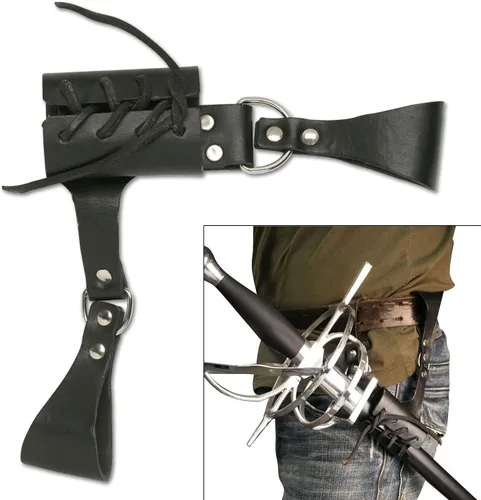 Cinturón medieval con vaina para espada