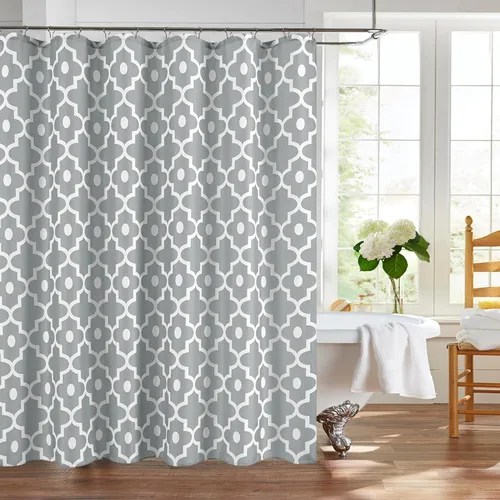 Vista 19 de Biscaynebay - Cortinas de tela texturizada a cuadros para baño