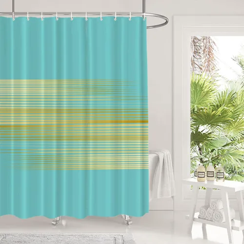 Vista 572 de Shrahala Father and Child Embracing No Hooks Shower Curtain with Snap in Liner Set, Tender Moment Captured Bathroom Décor Polyester Fiber Waterproof