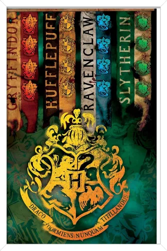 Vista 12 de Trends International The Wizarding World: Harry Potter - Póster de pared con crestas de la casa, 14.725 x 22.375 pulgadas, versión enmarcada