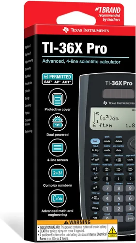 Vista 10 de Texas Instruments TI-36X Pro Ingeniería/Calculadora científica 9.7 pulgadas Negro.