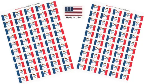 Vista 116 de 100 calcomanías de la bandera de Afganistán, dos hojas de 50, 1.5" x 1" hechas en Estados Unidos, calcomanías autoadhesivas para álbum de recortes