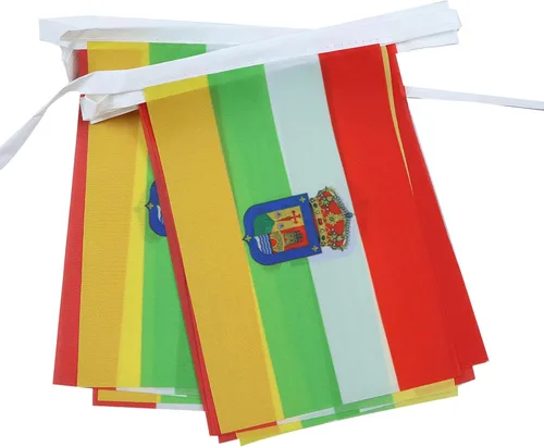 Vista 53 de Guatemala 19.7 ft BUNTING Flag 20 banderas 9'' x 6'' - Banderas de cuerda guatemalteca 5.9 x 8.3 in - AZ FLAG