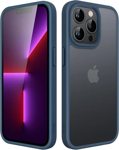 Vista 7 de JETech Funda mate para iPhone 13 Pro Max de 6.7 pulgadas, a prueba de golpes, protección contra caídas de grado militar, cubierta trasera Negro