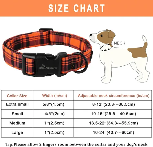 Vista 190 de Aring Pet Collar de algodón, ligero y ajustable, con hebilla de liberación rápida para perros pequeños, medianos y grandes, para cachorros, XS