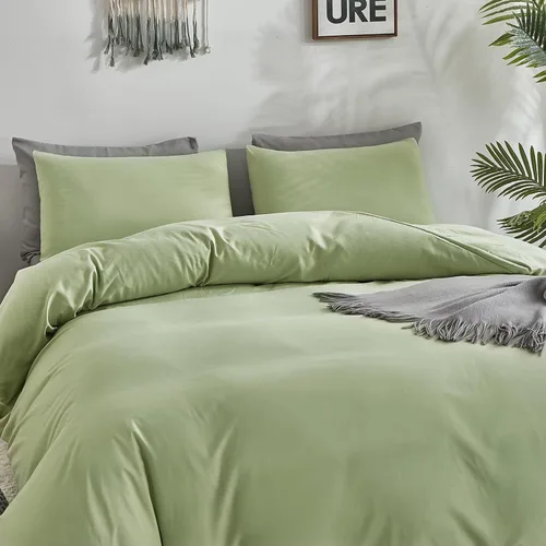 Vista 55 de CLOTHKNOW Juego de edredón de 3 piezas a cuadros color beige óxido, tamaño Full, juego de ropa de cama de cuadros edredón terracota con 2 fundas