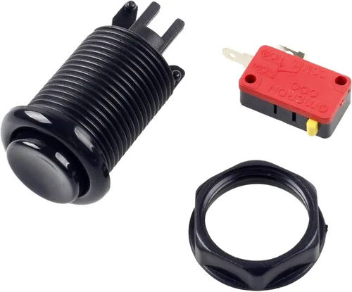 Vista 3 de EG STARTS 6 botones de arcada estándar de estilo americano conmutables tipo Happ de 1.181 in Terminal de 3/16 pulgadas para piezas de kit Jamma Mame