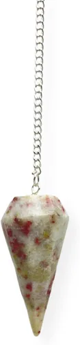 Vista 10 de WholesaleGemShop Péndulo facetado de cristal de piedras preciosas naturales