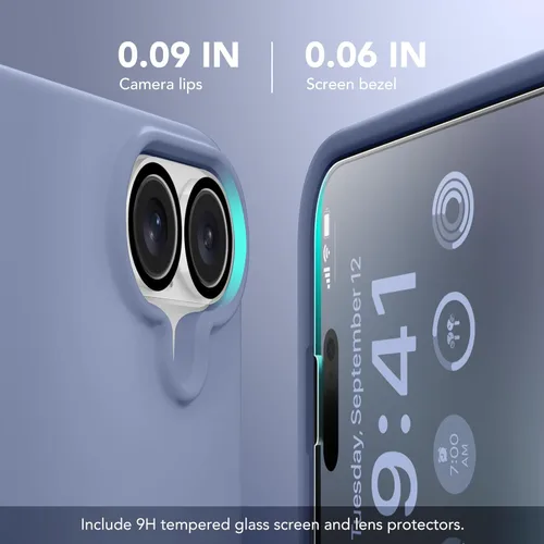 Vista 1774 de GONEZ Funda magnética para iPhone 14, compatible con Magsafe, con protector de pantalla + protector de cámara, forro de microfibra antiarañazos