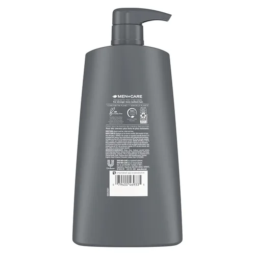 Vista 2 de DOVE MEN + CARE Champú de carbón + arcilla, 3 unidades para un cabello de aspecto saludable, limpiadores a base de plantas de origen natural, 25.4