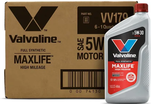 Vista 55 de Valvoline - Aceite de alto millaje 150 K con MaxLife Plus Technology, SAE 5W-20, 1 cuarto de galón