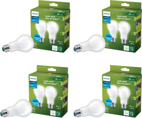 Vista 11 de PHILIPS Paquete de 8 bombillas LED LED de 60 W A19 de luz diurna ultra eficientes (5000 K) 850 lúmenes (5 W = 60 W), bombillas transparentes