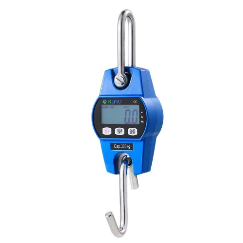 Klau Mini pesaje 300 kg / 600 lb OCS-L Báscula industrial de grúa digital colgante azul para interior granja fábrica exterior