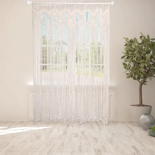 Cortina de macramé grande para puerta, tapiz bohemio para colgar en la pared, tejido a mano, macramé, fiesta de cumpleaños, boda, telón de fondo,
