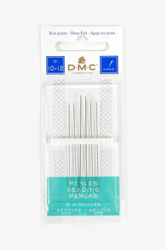 DMC 1764-10/12 Agujas de mano con cuentas, paquete de 6, tamaño 10/12