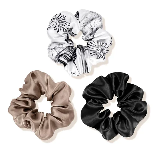 Vista 22 de OLESILK 100% Seda de Mora de Mulberry - Scrunchies para el cabello al dormir, ligas de seda para mujeres y niñas para cabello rizado y dañado, sin