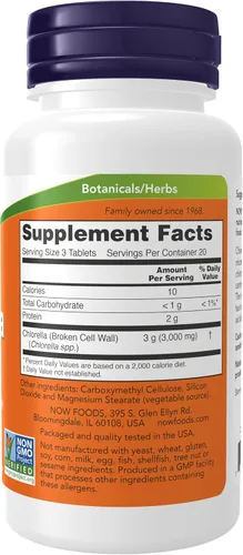Vista 2 de Clorela 0.035 oz, de Now Foods, 2630, 60, 1, 1