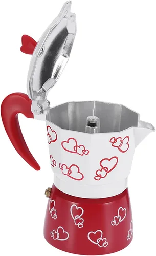 Vista 9 de Zerodis Cafetera de aluminio, cafetera de café reutilizable, cafetera espresso duradera de aluminio, olla de hervidor de agua para el hogar