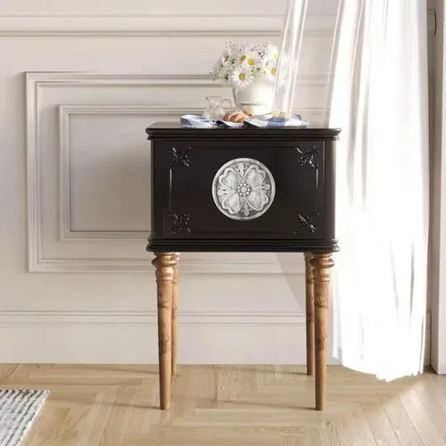 Vista 5 de Apliques redondos de madera onlays sin pintar, calcomanía de madera tallada para bricolaje, muebles tallados en madera, apliques para pared, cama, 3