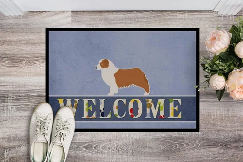 Vista 2 de Caroline's Treasures BB5537JMAT - Tapete de bienvenida para perros de pastor australiano, 24 x 36 pulgadas, tapete para puerta delantera