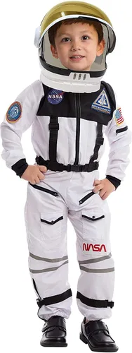 Vista 6 de Spooktacular Creations - Disfraz de astronauta con casco, traje espacial para niños pequeños, disfraz de astronauta de Halloween para niños