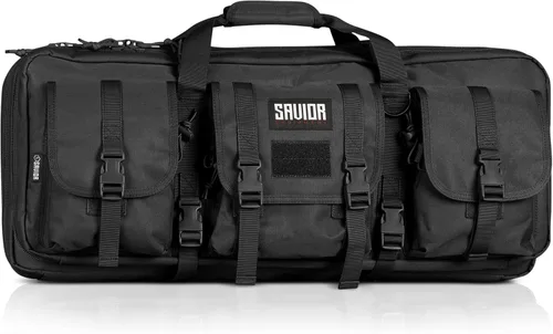 Vista 12 de Savior Equipment American Classic Shorty Tactical Funda Táctica Doble para Armas Cortas Bolsa para Pistola, Bolsillos Delanteros Espaciosos, Correa