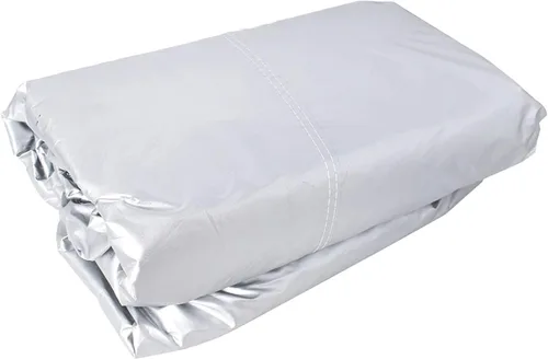 Vista 5 de labwork Funda universal de repuesto plateada para camioneta, para exteriores, sol, lluvia, todo tipo de clima, 230 pulgadas de largo x 75 pulgadas