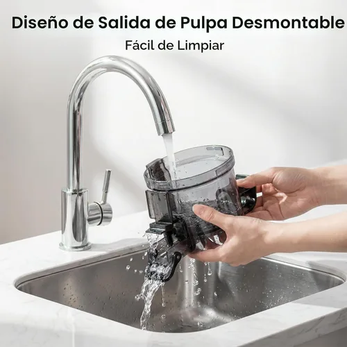 Vista 11 de EanOruus Máquinas Exprimidoras, Extractor de Jugos de Prensa Fría 3 en 1 con Conducto Extra Grande de 6.5", Gran Capacidad de 100oz, Motor AC, Hace