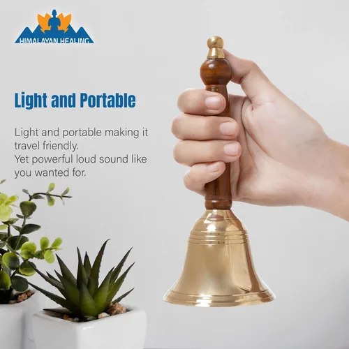 Vista 4 de Campana de mano – Campana de llamada perfecta para campanas de boda, campanas de juegos, campanas de escuelas, escritorios de recepción y ceremonias