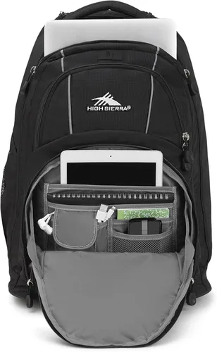 Vista 4 de High Sierra Freewheel Mochila con ruedas para laptop, Negro, Tamaño único