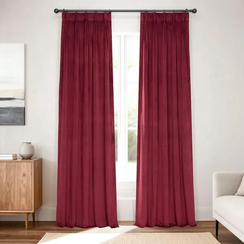 Vista 20 de HPD Half Price Drapes Cortinas Opacas de Terciopelo/Cortinas - 108 Pulgadas de Largo 1 Panel Cortina Opaca Signature Plisada para Sala de Estar