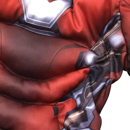 Vista 4 de AEUFIDM Disfraz muscular de Halloween para niño, disfraz de superhéroe para cosplay, incluye máscara