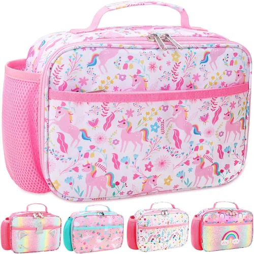 Vista 41 de RHCPFOVR Lonchera para niños – Lonchera aislada para niños y niñas, bolsa de almuerzo lavable y lonchera reutilizable a prueba de fugas