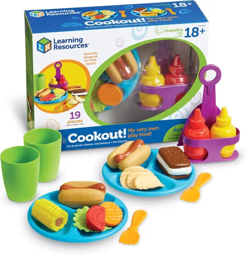 Juego infantil con piezas en distintas formas relacionadas con la alimentación para fomentar el aprendizaje Alimentación, 19 piezas
