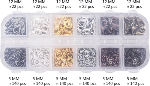 Vista 2 de Mudder - Cierre de pinza de langosta y 6 colores abiertos para bisutería (0.472 in, 0.197 in)