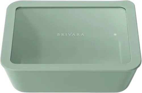 Vista 10 de Recipiente de almacenamiento de alimentos de vidrio recubierto de cerámica Sin PTFE, PFOA, PFAS y BPA Recipiente reutilizable no tóxico