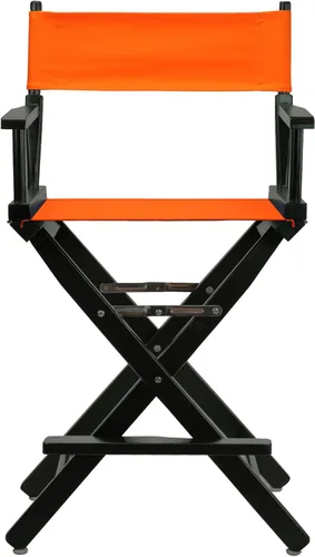 Vista 395 de Casual Home - Silla de director de 24.0 in, marco negro, con lona azul marino, altura de mostrador