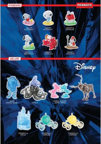Vista 6 de Disney Beast - Rompecabezas de cristal 3D original con licencia de BePuzzled, rompecabezas 3D y rompecabezas para rompecabezas y coleccionistas a