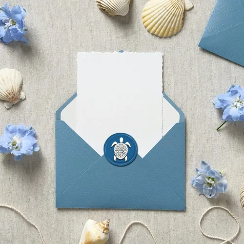 Vista 3 de CRASPIRE Sello de cera de tortuga, nudo celta, vintage, sello retro, 1.181 in, cabeza de sello de latón extraíble con mango de madera