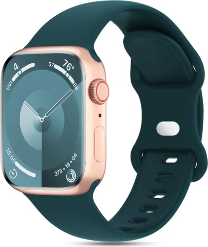 Vista 13 de Sport Silicone Band Compatible with Apple Watch 38mm 40mm 41mm 42mm 44mm 45mm 46mm 49mm Women Men, Soft Waterproof Strap Replacement Wristband for