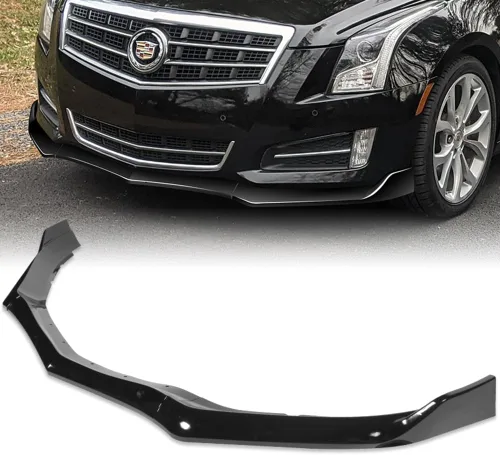 Vista 2 de Q1-TECH, 9 piezas de extensiones de difusor de labio de parachoques delantero y falda lateral compatible con Cadillac ATS 2013-2014, kit