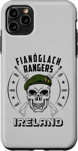 Vista 11 de iPhone 15 Fiannoglaigh Irish Special Force Army Ranger Irlanda Funda de defensa