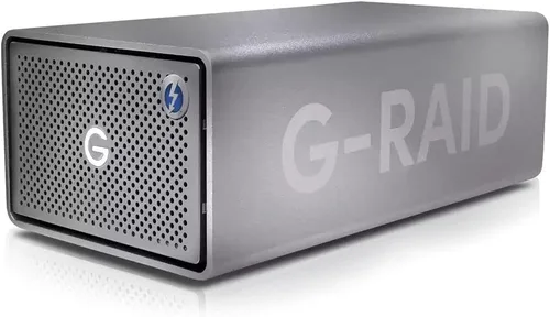 Vista 8 de SanDisk Professional G-RAID 2 de 8 TB - Unidad de escritorio de 2 bahías de clase empresarial, unidad Ultrastar de 7200 RPM